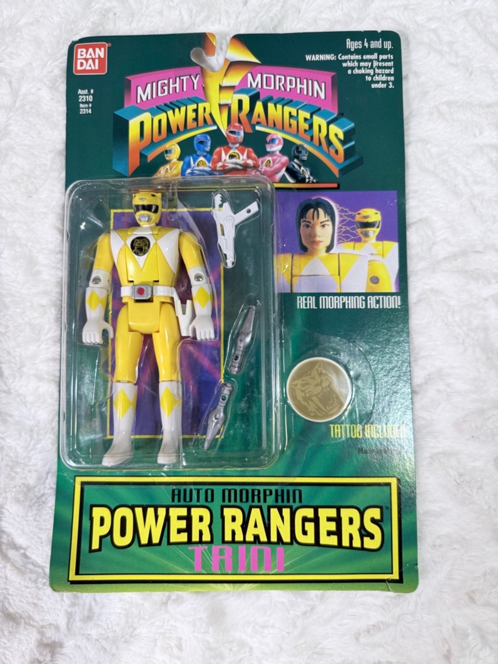 Mighty Morphin Power Rangers Yellow Ranger Trini Action Figure (Bandai) 1994